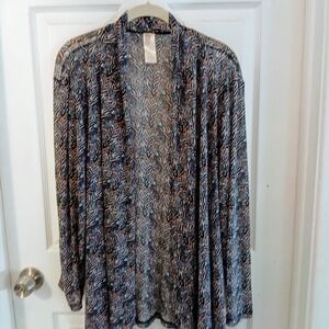 Rhonda Shear Zebra Print Topper